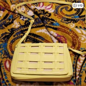 ‘A New Day’ Lemon Woven Crossbody Bag